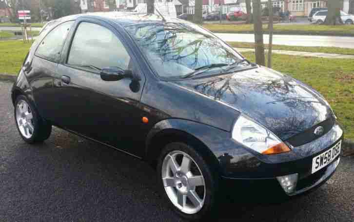 FORD KA SPORT SE BLACK 2009 Damaged Repaired 70k miles 1 owner CD Alloys