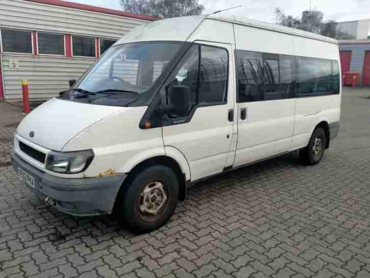 FORD TRANSIT 2.4 TDI LWB 14 SEATER MINIBUS 12 MONTHS MOT LOW MILLAGE