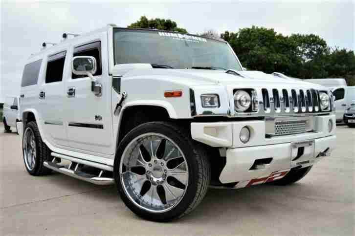 FRESH IMPORT HUMMER H2 CHROME PACK 6.0 V8 AUTOMATIC WHITE 7 SEATER