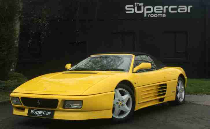 Ferrari 348 Spider V8 Manual Giallo Fly Yellow with Black Leather Seating