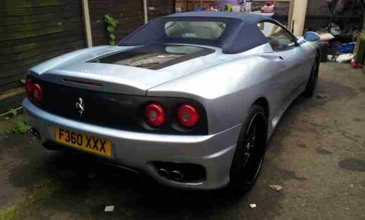Ferrari 360 Spider F1 2002 Low Miles, Immaculate condition, scud wing shields