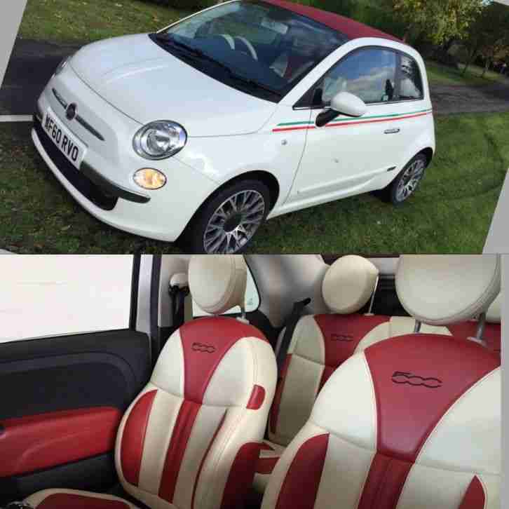 Fiat 500 Convertible 1.2 Pop, Rare leather seats, Allow wheels, Low miles, FFSH