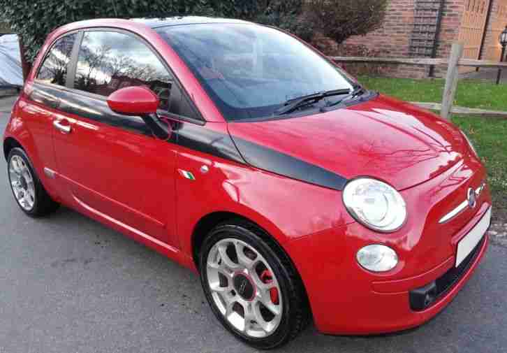 Fiat 500 Sport 2008 (58) 1.4 Red Full Leather Auto Automatic Lady Owner