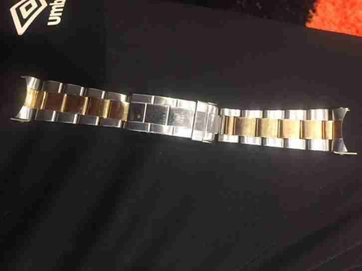 Genuine Rolex Submariner Bi Metal Bracelet good condition enlarge pics and look