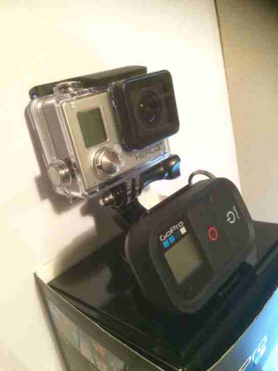 GoPro Black Edition 3+ with yellow SP P.O.V case and Lexar 32gb memory card
