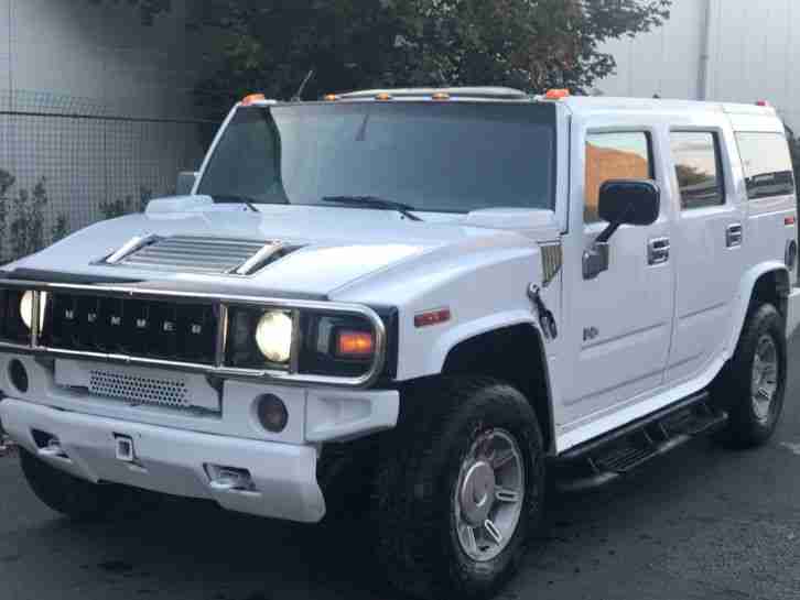 HUMMER H2 LHD RARE WHITE FRESH IMPORT MODIFIED FULL SPEC MONSTER TRUCK