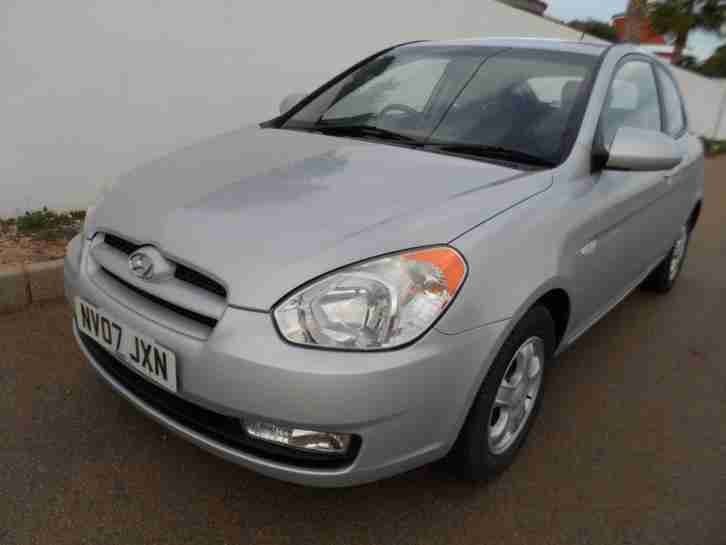 HYUNDAI ACCENT ATLANTIC 1.4 RHD NOT LHD IN SPAIN JULY MOT BARGAIN 2007