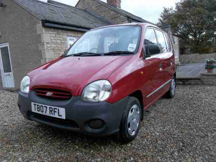 HYUNDAI ATOZ S-A RED 1999 12 MONTHS MOT, 63000 MILES CHEAP 1.0 CAR