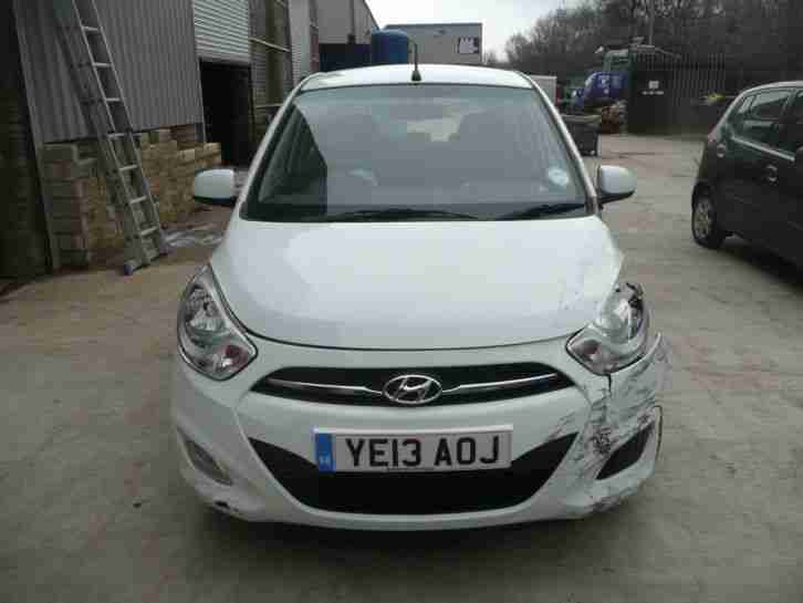 HYUNDAI I10 ACTIVE 5 DOOR 2013 MODEL 1 OWNER ONLY 6K DAMAGED REPAIRABLE SALVAGE