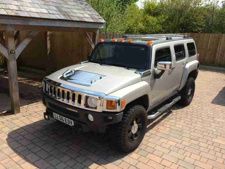 Hummer H3 Auto 3.7 2007 36,600 Miles Boulder Grey Colour Leather Interior Extras