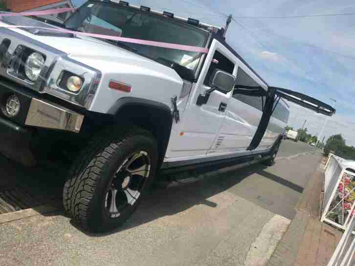 Hummer H2 limousine. Hummer car from United Kingdom