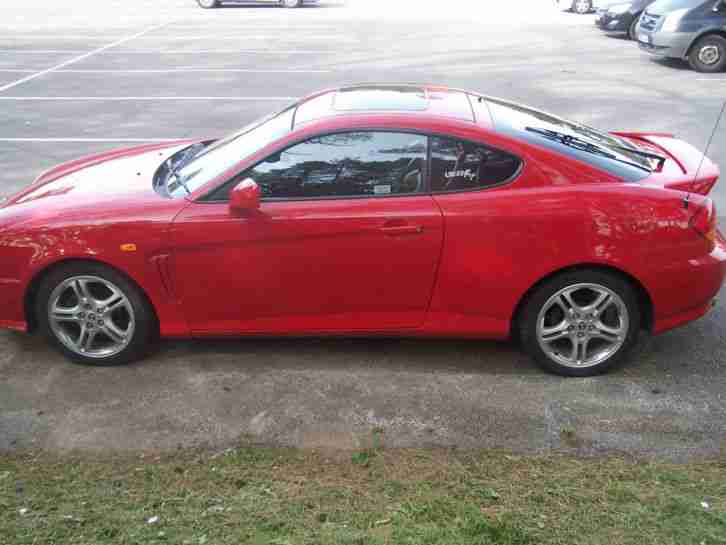 Hyundai Coupe 2.7 V6 auto In Gleaming Red , Full Black Leather