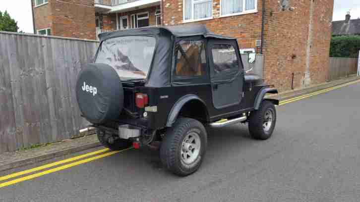 Jeep CJ7 4X4 4.2 WRANGLER 1983 ONLY 99K MAT BLACK LHD LEFT HAND DRIVE