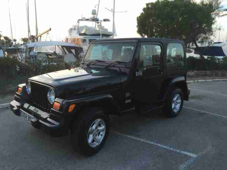 Jeep Wrangler Sahara edition, 2004, Black, AC, Not LHD in Spain