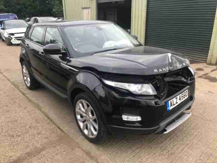 LAND ROVER RANGE ROVER EVOQUE PURE TECH BLACK DAMAGED SALVAGE REPAIRABLE