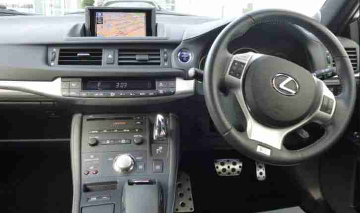 LEXUS CT 200H F SPORT Full Navigation + Reverse Camera £0 tax, MOT Jul 16