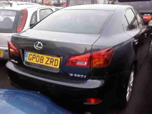 LEXUS IS220D 2.2 SE-L 175 GREY BLACK SALOON SAT NAV LEATHER 2008-2009 IS 200 D