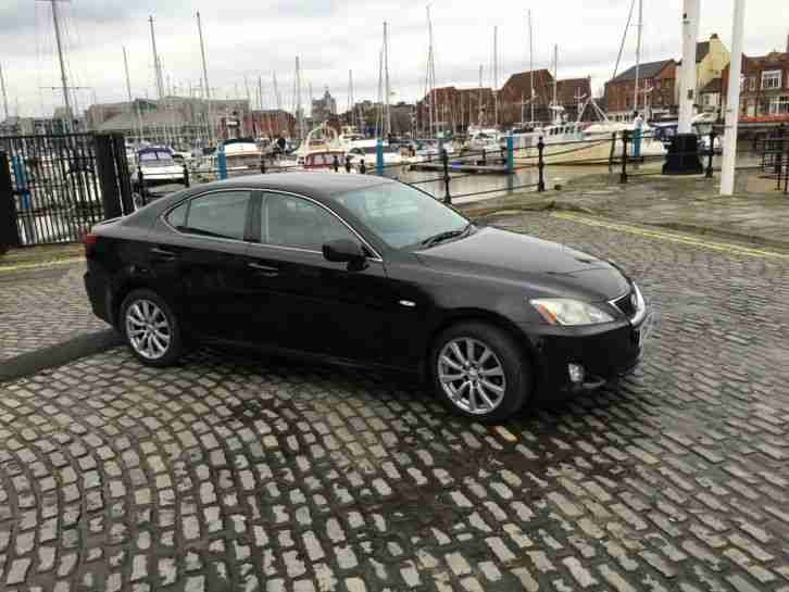 LEXUS IS220D 2006 METALLIC BLACK, BLACK LEATHER, SAT NAV, REVERSING CAMERA