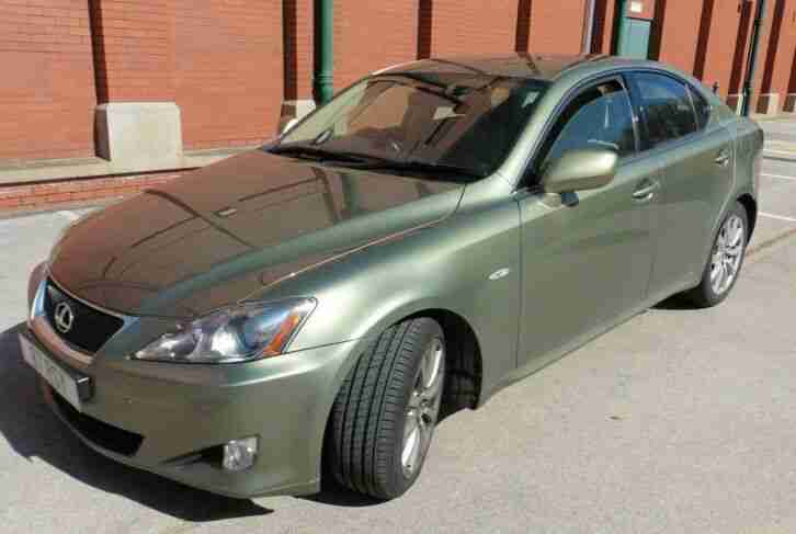 LEXUS IS250 2007 57K DESERT SAGE GREEN M LEVINSON AUTO SATNAV DVD CAMERA CLIMATE