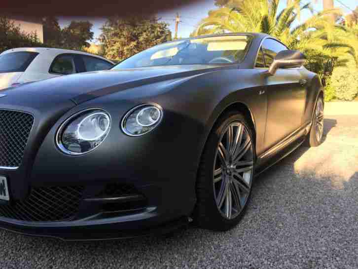 LHD Bentley GT Speed. 2014. 11,000 kms. Anthracite satin.