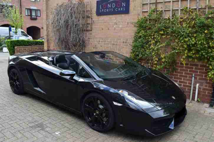 Lamborghini Gallardo 5.0 V10 ( 520bhp ) Spyder Manual 2007 44300 miles Black