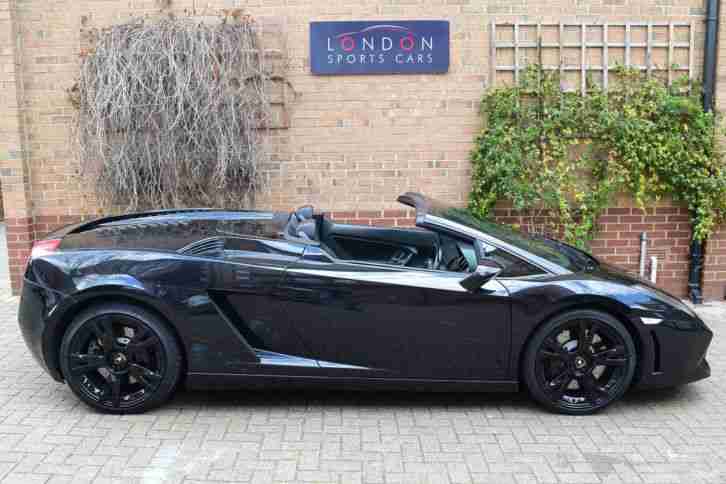 Lamborghini Gallardo 5.0 V10 ( 520bhp ) Spyder Manual 2007 44300 miles Black