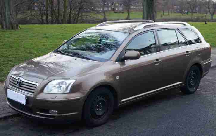 Left side drive brown Toyota Avensis (2004) registrated in Latvia ( Europe )