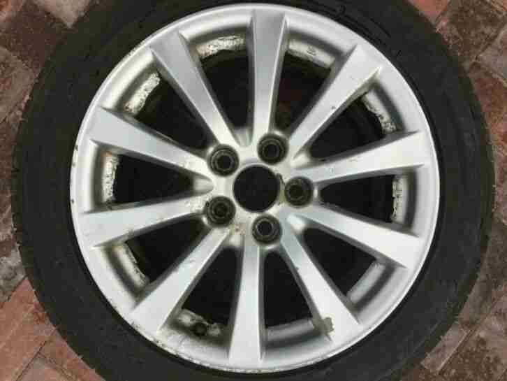 Lexus IS 250 2011 17" 10 SPOKE ALLOY WHEEL & TYRE 4261153360 18X8JJ OEM