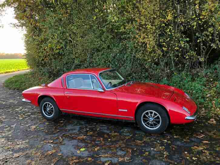 Lotus Elan+2S130/5, 1973. Stunning in Calypso Red with soft magnolia leather.