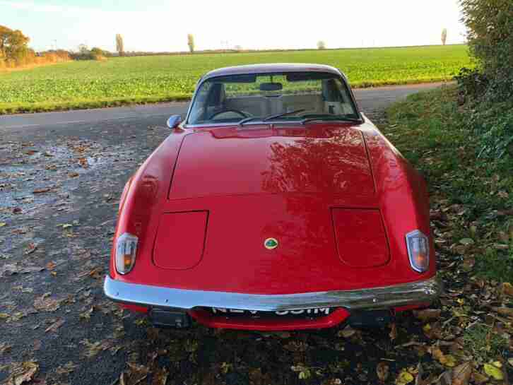 Lotus Elan+2S130/5, 1973. Stunning in Calypso Red with soft magnolia leather.
