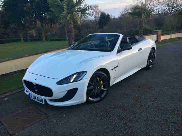 MASERATI GRANCABRIO SPORT AUTO WHITE 2014 19500 miles full Maserati S H