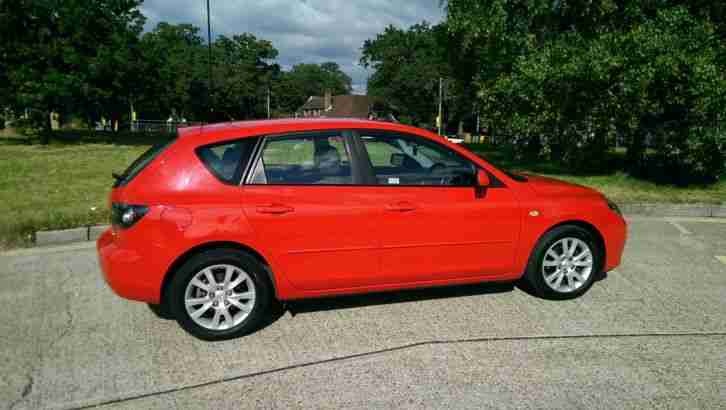 MAZDA 3 5 DOOR RED 1.6 DIESEL. 2 OWNERS. 65 MPG