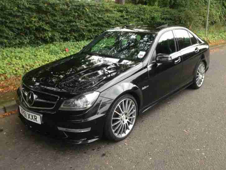 MERCEDES BENZ C 63 AMG EDITION 125 BLACK WITH BLACK LEATHER , FACELIFT MODEL