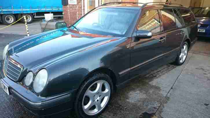 MERCEDES E240 ELEGANCE ESTATE AUTO GREY WITH LOW MILES AND LONG M.O.T