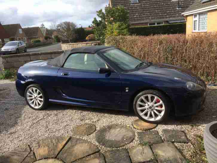 MG TF 160 Blue Convertible sports car soft top 2 door