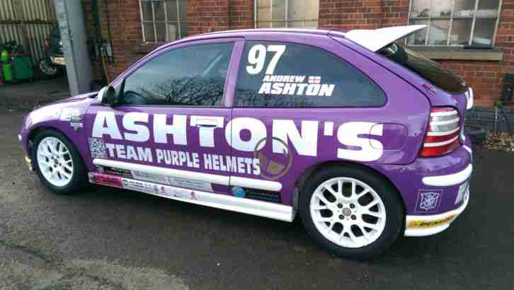 MG ZR 1.8 VVC 170 160 Trophy Race Car MGCC Rover Championship Winner 2013/15