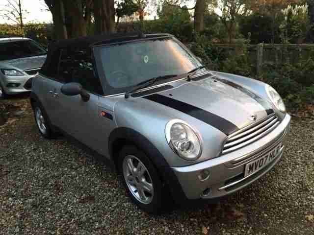 MINI ONE Convertible, 2007, 63000 miles, MOT to Sept 2017, VGC inside and out