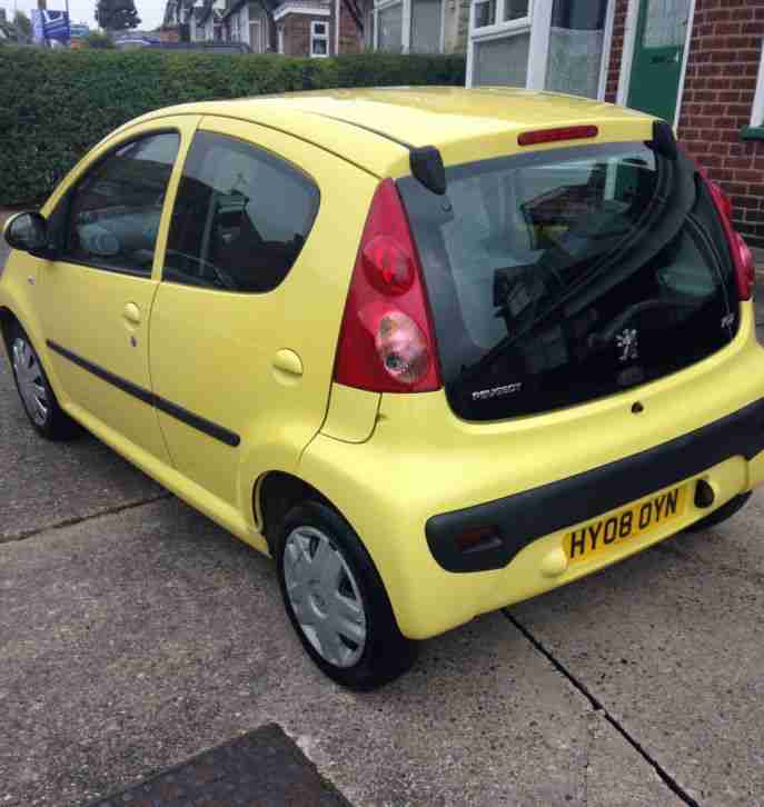 MUST VIEW 2008 PEUGEOT 107 URBAN YELLOW