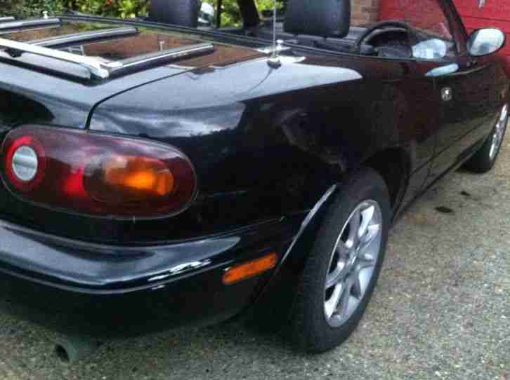 Mazda Mx5 Mk1 1996 P Reg 1.6 Black Manual Fsh Mx 5 2 Door Sports Convertable