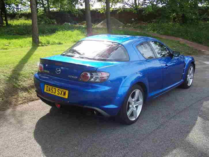 Mazda RX-8 1.3 ( 228bhp ) In Electric Blue , Full Black Leather , Sat Nav