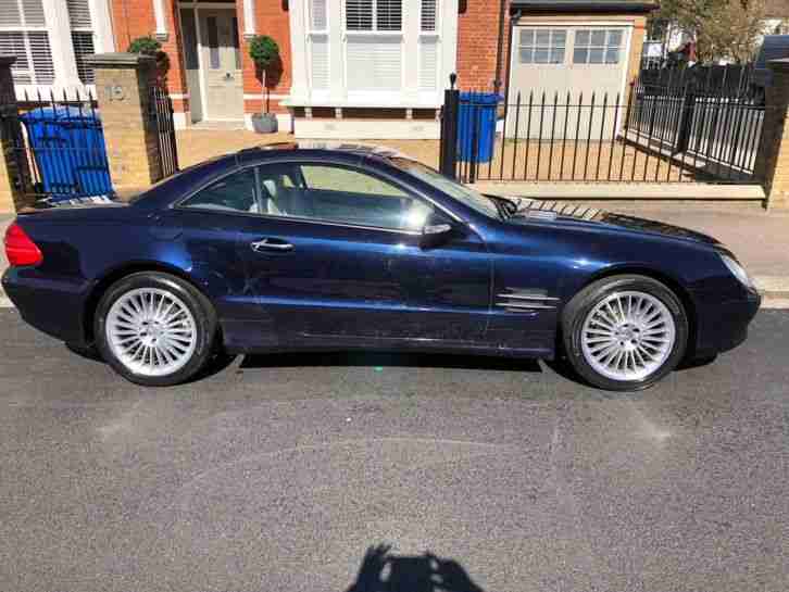 Mercedes Benz SL500 V8 / R230 / Tanzanite Blue / Cream leather / SL Class 500