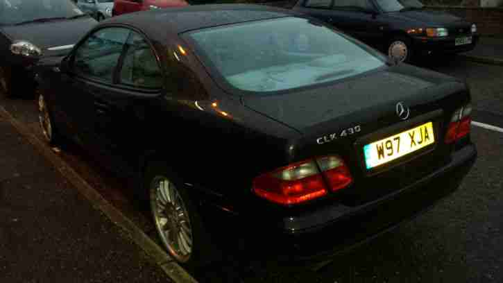 Mercedes Clk 430 Avantgarde Triptronic Black Coupe low miles history Mot and tax