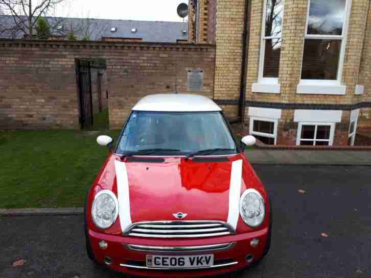 Mini Cooper in racing red with added Chilli Pack