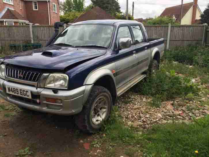 Mitsubishi Double Cab L200 Warrior Truck 2000 w Reg Spares or Repairs