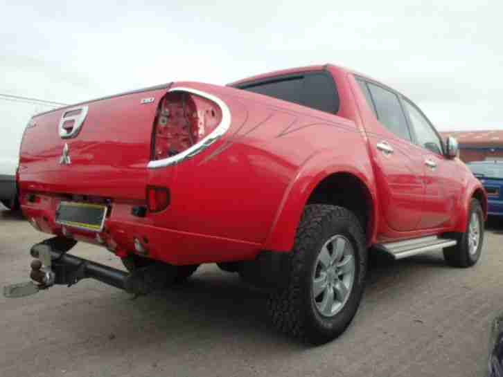 Mitsubishi l200 animal , 2008 , red , leather, satnav, damaged salvage, NO VAT
