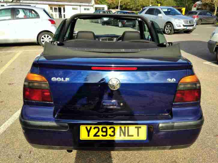 NO RESERVE 2001 VOLKSWAGEN GOLF CABRIOLET CONVERTIBLE SE BLUE