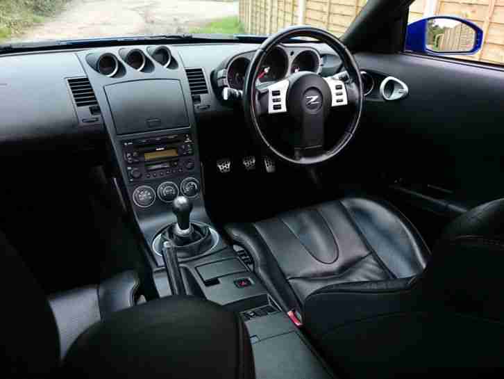 Nissan 350Z GT UK 2004/54 69k Blue Black Leather RAYS Alloys 6 month Warranty