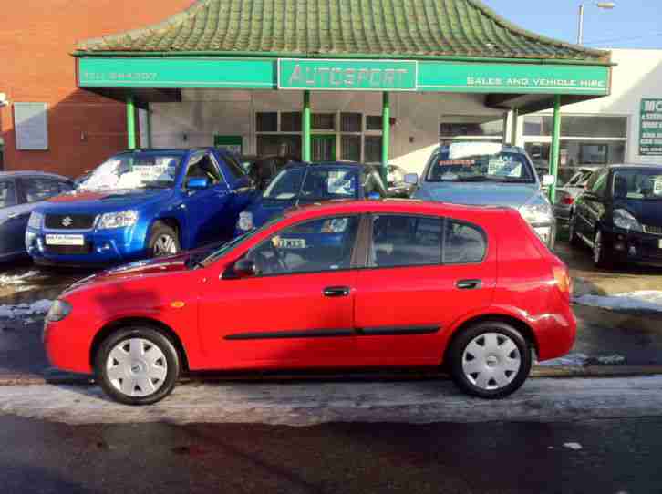 Nissan Almera 1.5 S. Red, Air Con, June MOT, Very Clean Low Miles