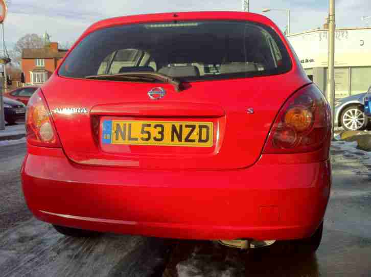 Nissan Almera 1.5 S. Red, Air Con, June MOT, Very Clean Low Miles