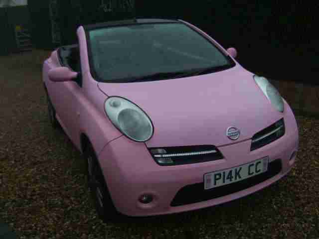 Nissan Micra C+C 1.6 Pink CONVERTIBLE,2006,TWO REMOTE KEYS